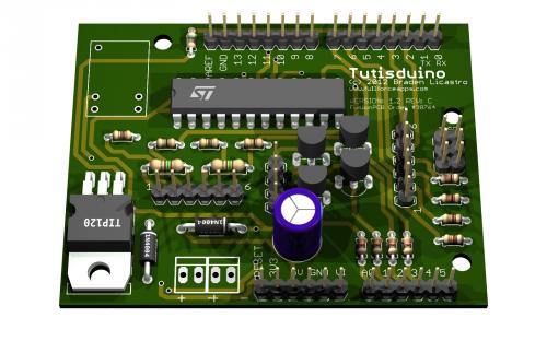 3-D PCB model to check fit and location of all parts.