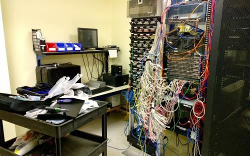Documenting and unstringing the data equipment.