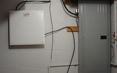 Structured media enclosure mounted and existing wiring hooked up.
