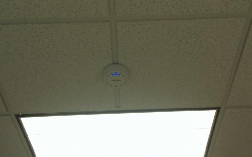 Access points ceiling mounted in optimal positions for full coverage across plant.