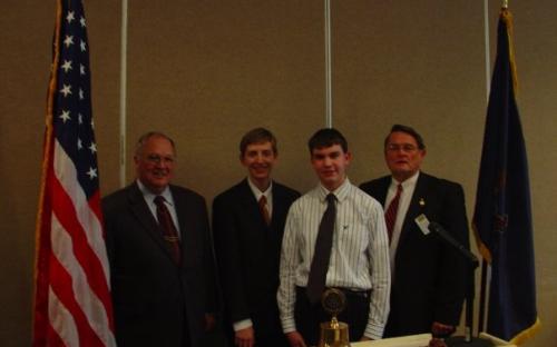 Photo with the President and Vice President of the Greensburg Rotary Club.