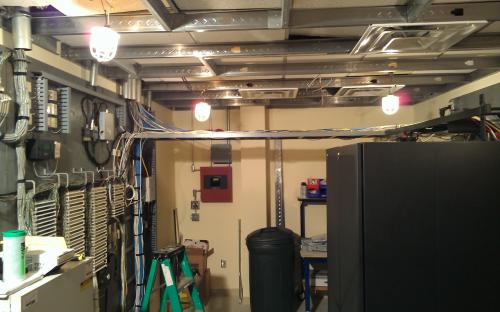 Lighting swapped to 110 volt, framing complete, HVAC modifications complete.