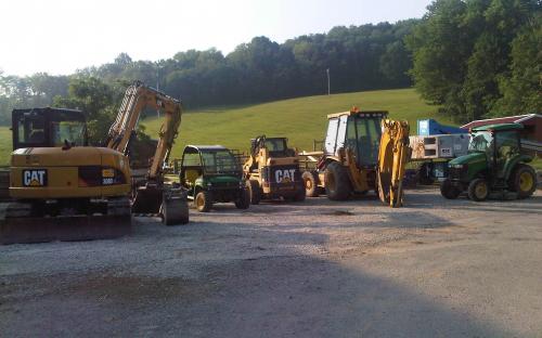 The arsenal of machinery I operated at the farm.