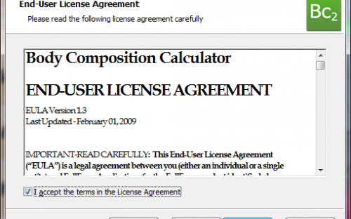 Typical license agreement found with most programs.